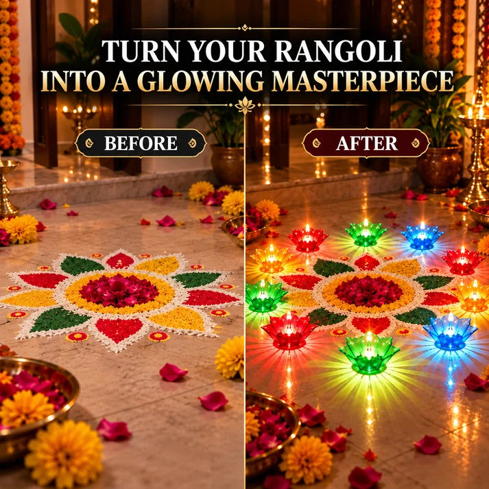 🪔 Diwali Utsav™ LED Reflection Diya ||  Pack of 10 || Get 2 Diye Free
