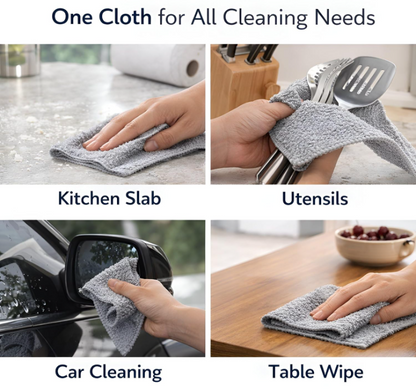 Premium 200 GSM Microfiber Cleaning Cloth Roll – 25 Reusable Sheets